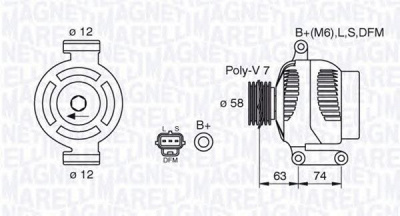 MAGNETI MARELLI 063388502010 -  Генератор